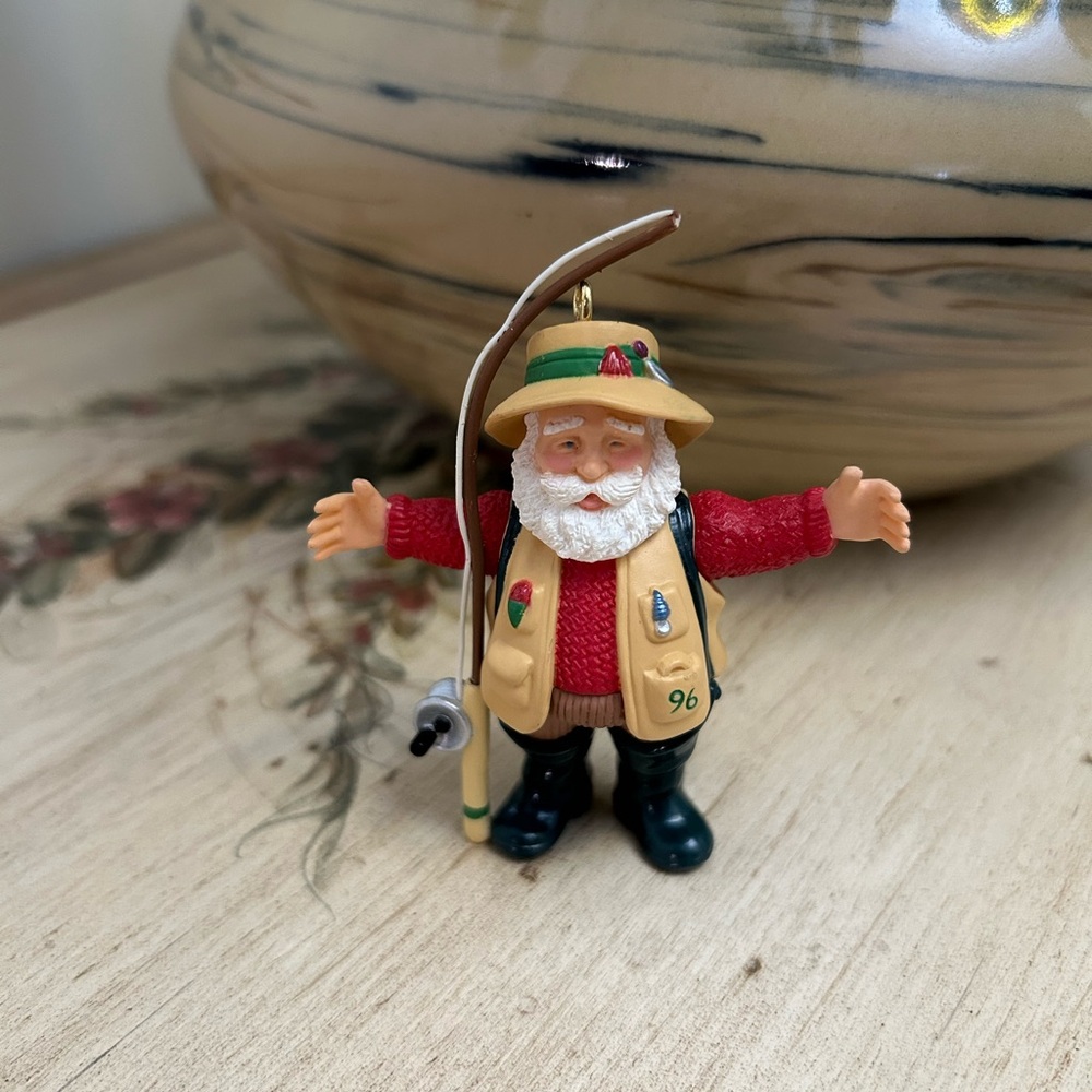 Santa Fishing Vintage 1996 Hallmark Keepsake Ornament “This Big!”